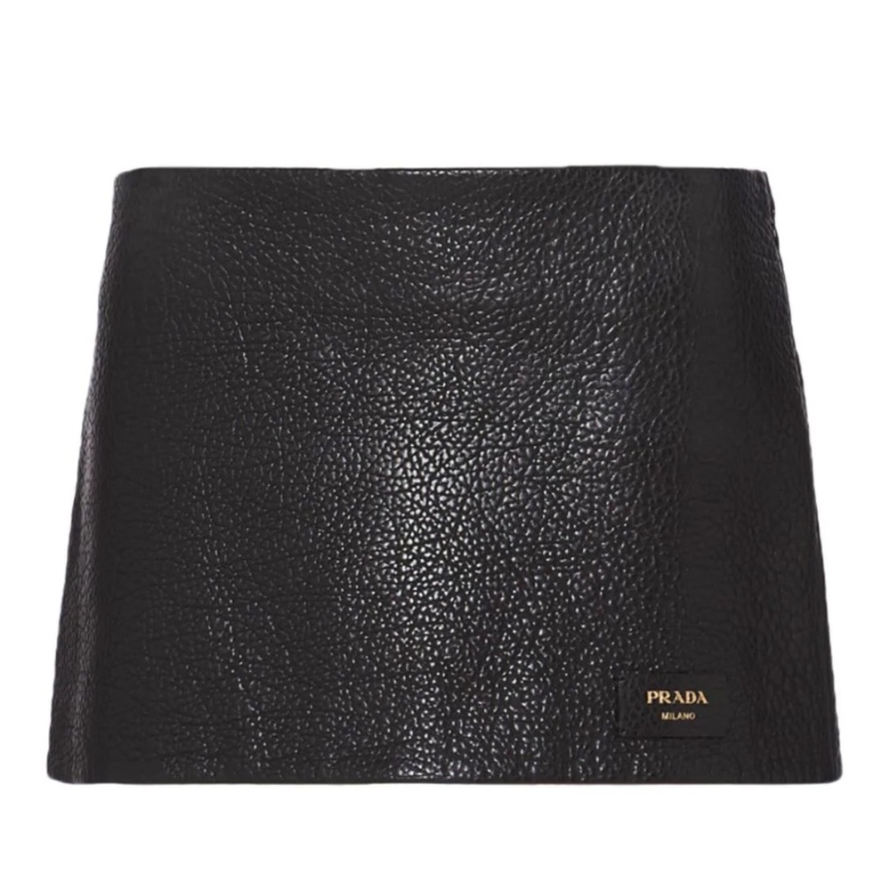 Prada Mini Nappa Leather Skirt - Picture 6 of 12